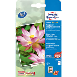 Avery c2553-40 papier photos Blanc Hautement brillant