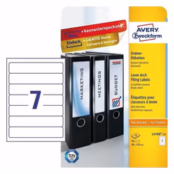 Avery L4760-10 étiquette auto-collante Rectangle aux angles arrondis Permanent Blanc 70 pièce(s)