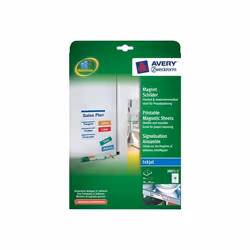 Étiquettes magnétiques - Avery - Inkjet Magnet - 28 x 78 mm - 90 unités - 5 feuilles