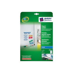 Étiquettes magnétiques - Avery - Inkjet Magnet - 28 x 78 mm - 90 unités - 5 feuilles