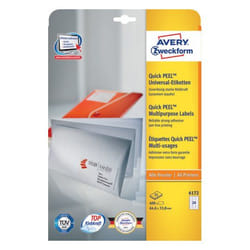 Avery 6172 étiquette auto-collante Rectangle Permanent Blanc 600 pièce(s)