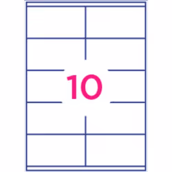 Office Star OS43425 étiquette auto-collante Rectangle Permanent Blanc 1000 pièce(s)