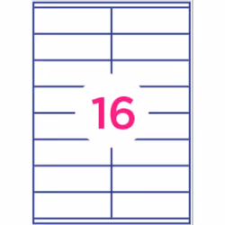 Office Star OS43484 étiquette auto-collante Rectangle Permanent Blanc 1600 pièce(s)