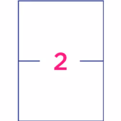 Office Star OS43655 étiquette auto-collante Rectangle Permanent Blanc 200 pièce(s)