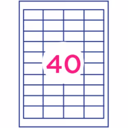 Office Star OS43657 étiquette auto-collante Rectangle Permanent Blanc 4000 pièce(s)