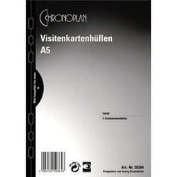 Avery 50384 rangement de cartes de visites Feuille Noir, Blanc