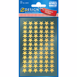 Avery 52805, Papier, Or, Motif étoilé, Gloss, Permanent, FSC Mix Credit