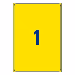 Avery L6077-20 étiquette auto-collante Rectangle Amovible Jaune 20 pièce(s)