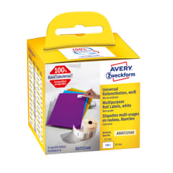 Avery ASS0722540 étiquette auto-collante Rectangle Amovible Blanc 500 pièce(s)