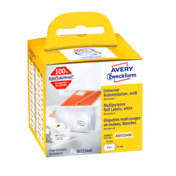 Avery AS0722440, Blanc, Rectangle, Permanent, 54 x 70 mm, Rolle, Papier