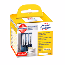 Avery AS0722470, Blanc, Rectangle, Permanent, 38 x 190 mm, Rolle, Papier