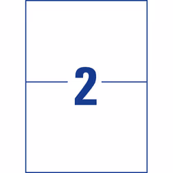 Avery 3655-10 étiquette auto-collante Rectangle Permanent Blanc 20 pièce(s)