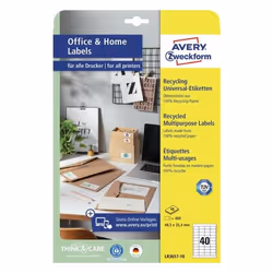 Avery LR3657-10 étiquette à imprimer Blanc Imprimante d'étiquette adhésive