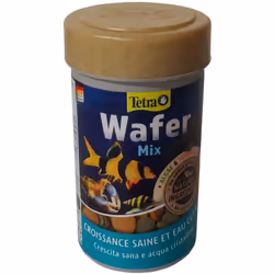 Tetra Wafer mix nourriture poisson de fond et crustacés 48 g soit 100 ml alimentation équilibrée à tous les poissons de fond  ...