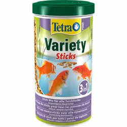 Tetra Pond Variety Sticks, Vivier, Nourriture sèche pour poisson, Tube, 0,15 kg, 1 L