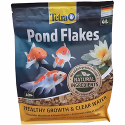 Pond Flakes sac de 4 Litres, 800 g aliment flottant pour poissons d'ornements Cet aliment complet en flocons a été spécialeme ...