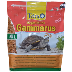 Aliment naturel pour tortues d'eau. Matière première pour les tortues. Le Grammarus de Tetra est séché avec soin dans un envi ...