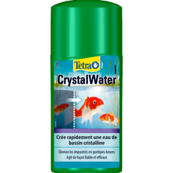 Crystal Water 250 ml pour une eau de bassin cristalline Tetra Pond Crystal Water agit sur l'eau de votre bassin en éradiquant ...