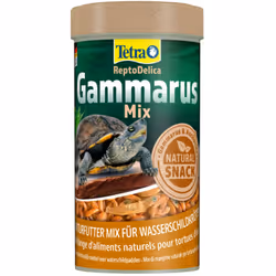 GAMMARUS MIX 25 g soit 250 ml pour tortue d'eau Tetra Repto Delica Gammarus Mix constitue un mélange alimentaire naturel de g ...