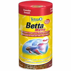 Tetra Betta menu 38 g - 100 ml. pour Betta Splendens Aliment complet pour Betta Splendens et autres Labyrinthidés 4 compartim ...