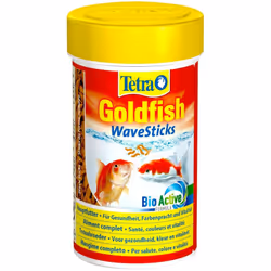 Goldfish Wave Sticks 34 g -100 ml Aliment complet pour les poissons rouge Sticks flottants très appétents de forme naturelle, ...