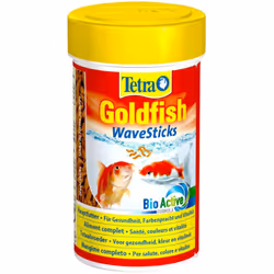 Goldfish Wave Sticks 90 g -250 ml Aliment complet pour les poissons rouge Sticks flottants très appétents de forme naturelle, ...