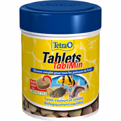 Tetra Tablets TabiMin, Poisson d'aquarium, Nourriture sèche pour poisson, Comprimé, 0,036 kg, 0,066 L