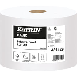 Katrin Basic serviette en papier 1000 feuilles Naturel, Blanc