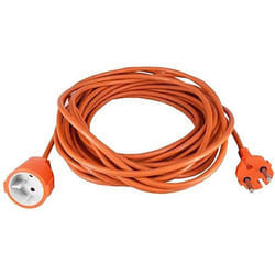 Rallonge électrique - GENERIQUE - H05VVF 2x15 - 25 m - Orange - Utilisation extérieure