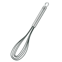 RÖSLE 95656 Fouet plat Silicone, Acier inoxydable Noir, Acier inoxydable