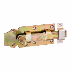 GAH-Alberts Verrou de porte avec poignée bouton, Système de fermeture, Acier, Extérieure, Jaune, 44 mm, 100 mm