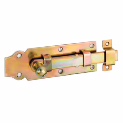 GAH-Alberts Verrou de porte avec poignée bouton, Système de fermeture, Acier, Extérieure, Jaune, 44 mm, 120 mm