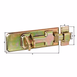 GAH-Alberts Verrou de sécurité porte-cadenas avec poignée large