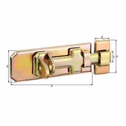 GAH-Alberts Verrou de sécurité porte-cadenas avec poignée large