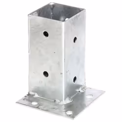 GAH-Alberts Ancre sur platine pour poteaux en bois carré, Clôture en métal, Clôture de bordure, Acier, Acier, Revêtement galv ...