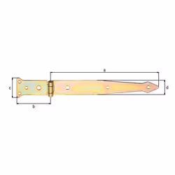 GAH-Alberts 315146 charnière de porte Jaune 252 mm