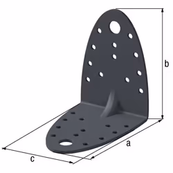 Équerre renforcée - GAH ALBERTS - Ovado - Acier - Gris - 90° - Angle et niveau
