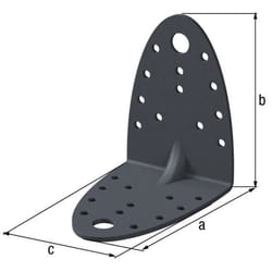 Équerre renforcée - GAH ALBERTS - Ovado - Acier - Gris - 90° - Angle et niveau