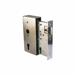 Serrure réversible à cylindre demi-tour + boitier 40x185x90mm têtière 33mm GAH ALBERTS - 413422
