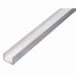 Profil en U - Gah-alberts - 492519 - Aluminium Naturel - 1000 x 15 x 10 mm - Ouverture 12 mm