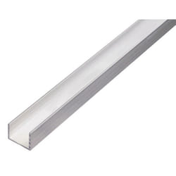 Profil en U - Gah-alberts - 492519 - Aluminium Naturel - 1000 x 15 x 10 mm - Ouverture 12 mm