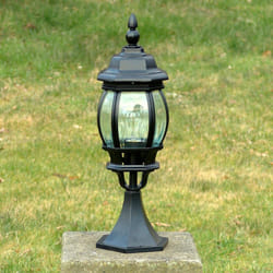 Borne extérieure ISTRIA - BRILLIANT - Noir - Aluminium/Verre - E27 1x60W