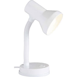 Lampe de table Brilliant Junior 40 w bras pivotant blanc