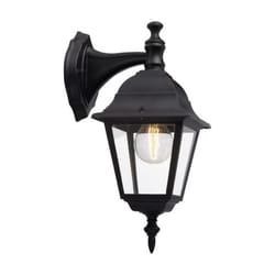 Brilliant - newport applique exterieure - descendante - coloris noir - metal/verre E27 1x60W
