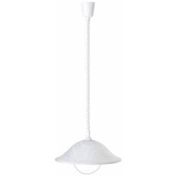 Eglo - brilliant lampe Freya suspension 41cm fauteuil roulant blanc / blanc-albâtre 1x A60, E27, 60W, adapté aux lampes standard (non incluses)