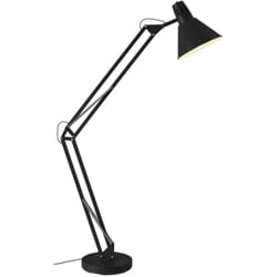 BRILLIANT lampadaire Winston lampadaire 1 lumière noir 1x A60, E27, 60W, adapté aux lampes standard (non incluses) Échelle A ++ à E Pivotant avec