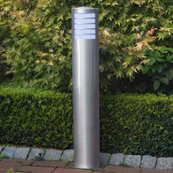Borne lumineuse extérieure - BRILLIANT - Todd - Métal - LED - Argent Brilliant