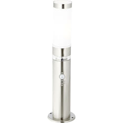 Lampadaire extérieur avec détecteur de mouvements Brilliant G46789/82 Ampoule à économie d'énergie, led E27, led intégrée 60.84 w acier inoxyda S33914
