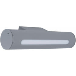 Applique murale extérieure Applique murale Projecteur extérieur, métal, gris opale, 1x led blanc chaud, h x l x p 30x6,5x10 cm