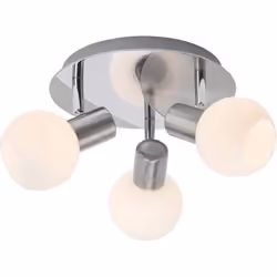 Brilliant Tiara, Spot d'éclairage de surface, E14, 3 ampoule(s), LED, Chrome, Nickel, Blanc